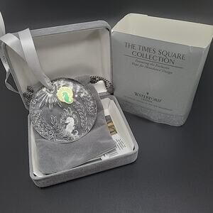 Waterford Times Square Crystal Ornament 2001 Hope For Abundance Ireland 3" New